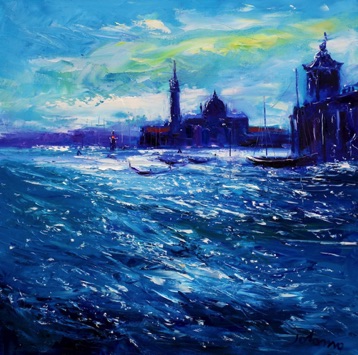 Soft morninglight on the Lagoon Venice 24x24